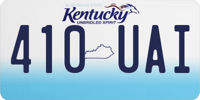 KY license plate 410UAI