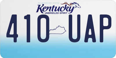 KY license plate 410UAP