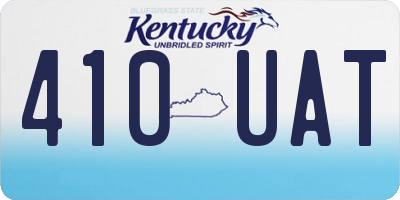 KY license plate 410UAT