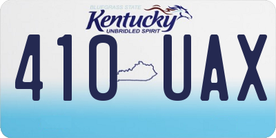 KY license plate 410UAX