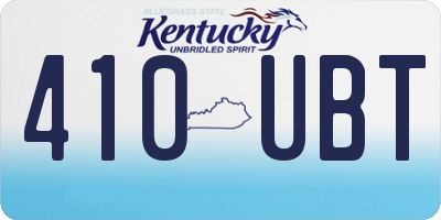 KY license plate 410UBT