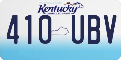 KY license plate 410UBV