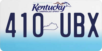 KY license plate 410UBX