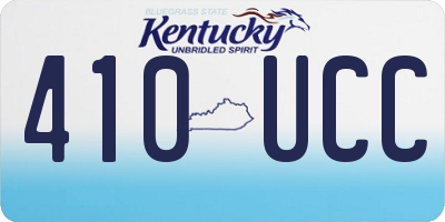 KY license plate 410UCC