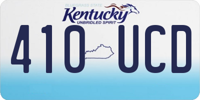 KY license plate 410UCD