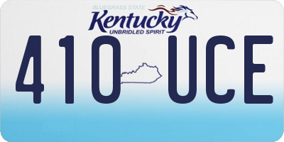 KY license plate 410UCE