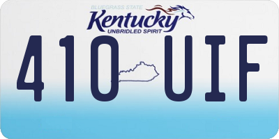 KY license plate 410UIF