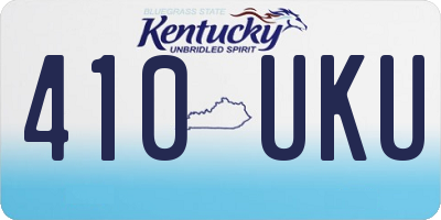KY license plate 410UKU