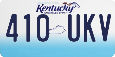 KY license plate 410UKV
