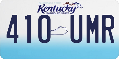 KY license plate 410UMR
