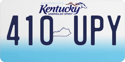 KY license plate 410UPY