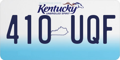 KY license plate 410UQF