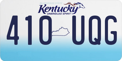 KY license plate 410UQG