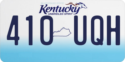 KY license plate 410UQH