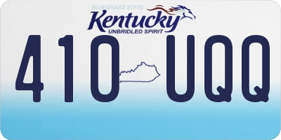 KY license plate 410UQQ