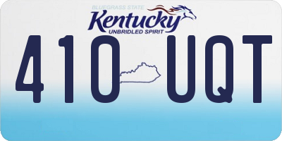 KY license plate 410UQT