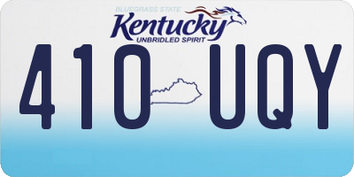 KY license plate 410UQY