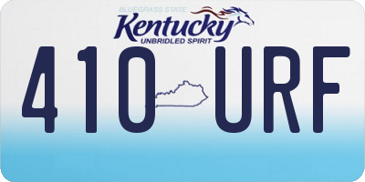 KY license plate 410URF