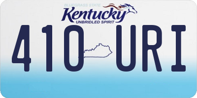 KY license plate 410URI