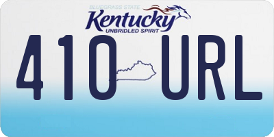 KY license plate 410URL