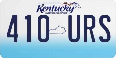 KY license plate 410URS