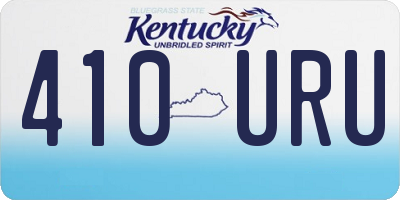 KY license plate 410URU
