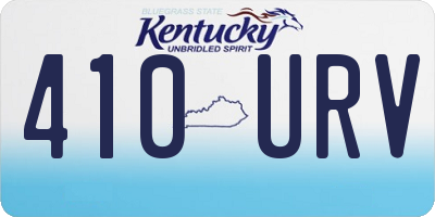 KY license plate 410URV