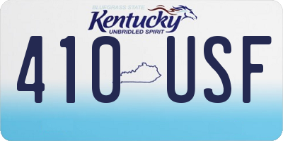 KY license plate 410USF