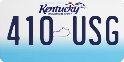 KY license plate 410USG