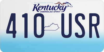 KY license plate 410USR