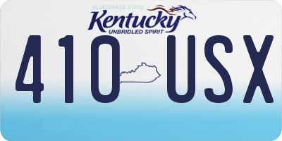 KY license plate 410USX