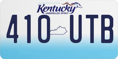 KY license plate 410UTB