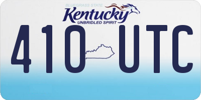 KY license plate 410UTC