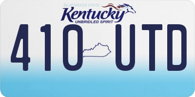 KY license plate 410UTD
