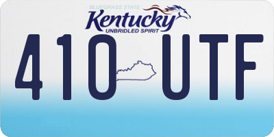 KY license plate 410UTF