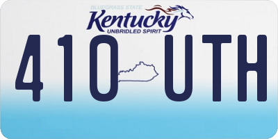 KY license plate 410UTH