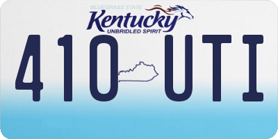 KY license plate 410UTI
