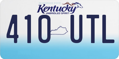 KY license plate 410UTL
