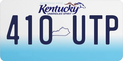 KY license plate 410UTP
