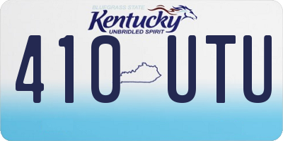KY license plate 410UTU