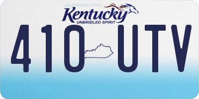 KY license plate 410UTV