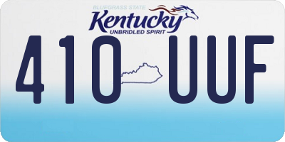 KY license plate 410UUF