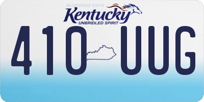 KY license plate 410UUG