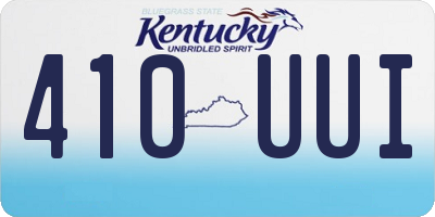 KY license plate 410UUI