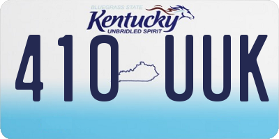 KY license plate 410UUK