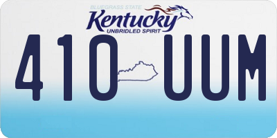 KY license plate 410UUM