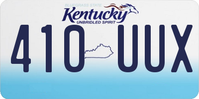 KY license plate 410UUX