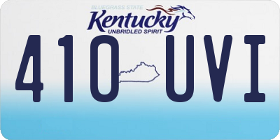 KY license plate 410UVI
