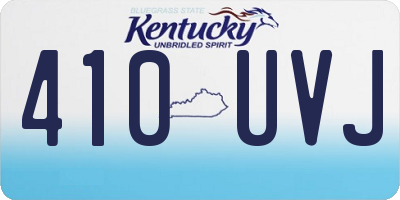 KY license plate 410UVJ