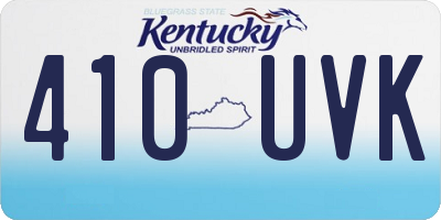 KY license plate 410UVK